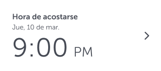 hora de acostarse