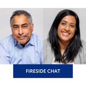 Fireside chat with speakers headshots